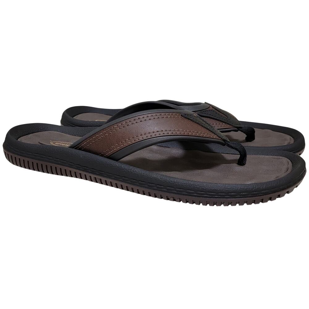 Dr Scholl's Men Donnar Flip Flop Thong Sandals Size US 11M Brown Black